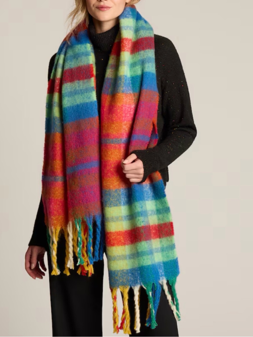 NWT Love & Lore Scarf Cozy Vibrant Colourful 74” x 19”